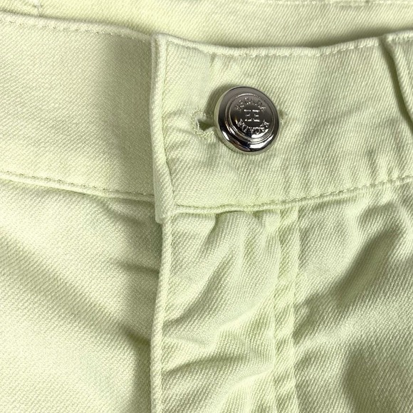 Vtg Escada 10 Pants 30" High Rise Trousers Stretch Denim Yellow Luxury Straight - Picture 5 of 7